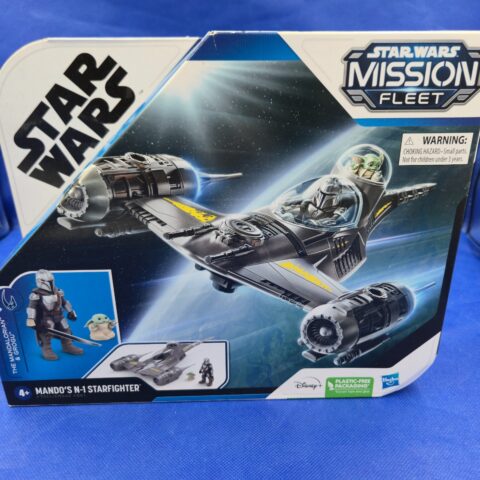 Star Wars Mission Fleet Mando’s N-1 Starfighter w/ Grogu & Mandalorian – NEW