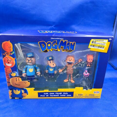 Dog Man Supa Cool Figure Pack Jakks Pacific Petey Chief Flippy Set New Box for sale at Nostalgik Vibes