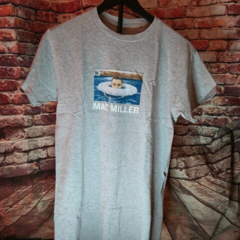 Mac Miller Graphic T-Shirt Mens Small Gray Rap Hip Hop Artist Tee for sale at Nostalgik Vibes