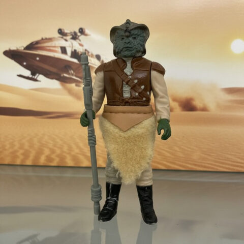 Vintage 1983 Kenner Star Wars Klaatu (Skiff Guard) Action Figure – w/ Vibro Axe for sale at Nostalgik Vibes