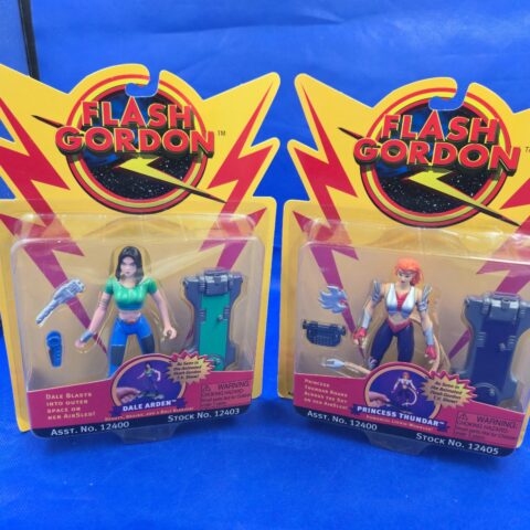 Flash Gordon Dale Arden & Princess Thundar 1996 Galoob Animated Series MOC Lot for sale at Nostalgik Vibes
