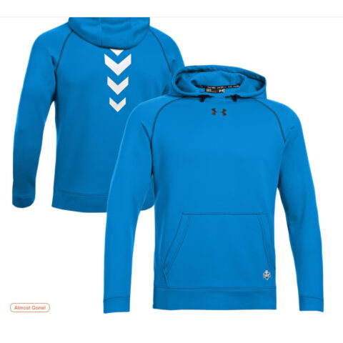 Under Armour NFL Combine Authentic Infrared Pullover Performance Hoodie Blue 2XL for sale at Nostalgik Vibes