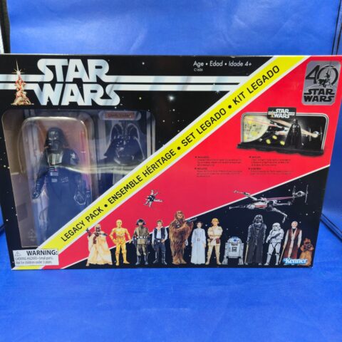 Star Wars 40th Anniversary Black Darth Vader Legacy Pack – 6" Figure & Display for sale at Nostalgik Vibes