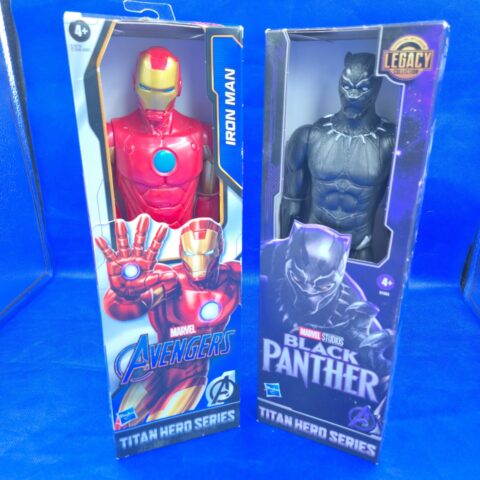Marvel Avengers Iron Man & Black Panther Titan Hero Series 12” Figures Lot – NIB for sale at Nostalgik Vibes