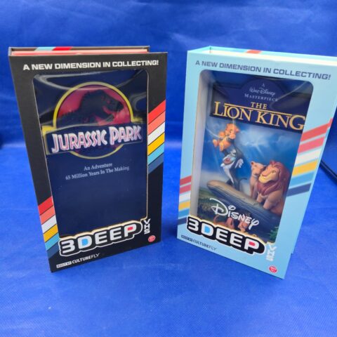Jurassic Park & Lion King 3DEEP VHS Shelf Displays CultureFly Lot (2) for sale at Nostalgik Vibes