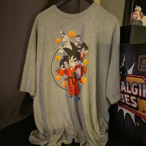 Dragon Ball Z Toei Animation Graphic T-Shirt 3XL Gray Anime Characters Tee DBZ for sale at Nostalgik Vibes