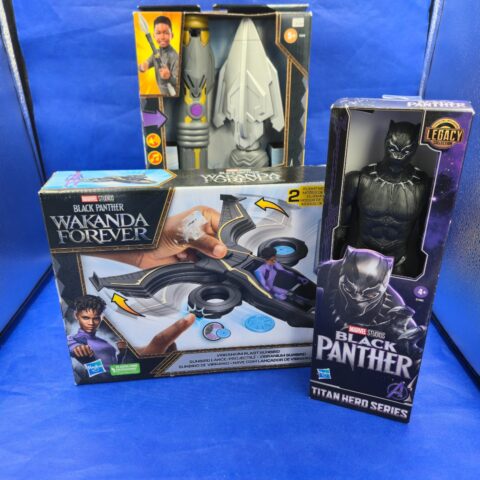 Marvel Black Panther Wakanda Forever Bundle Titan Hero Figure Jet & Spear for sale at Nostalgik Vibes