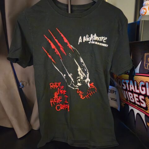 A Nightmare on Elm Street T-Shirt XL Black Freddy Krueger Horror Movie Graphic for sale at Nostalgik Vibes
