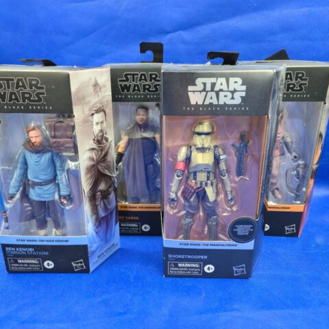 Star Wars Black Series Lot 4 Mandalorian Obi-Wan Ben Kenobi Kuiil Greef Karga for sale at Nostalgik Vibes