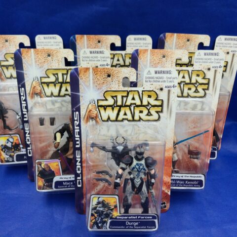 Star Wars Clone Wars Action Figure Lot of 6 MOC Hasbro Army Republic Sith for sale at Nostalgik Vibes