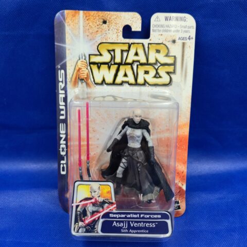 Star Wars Clone Wars Asajj Ventress Sith Apprentice Figure MOC Hasbro for sale at Nostalgik Vibes