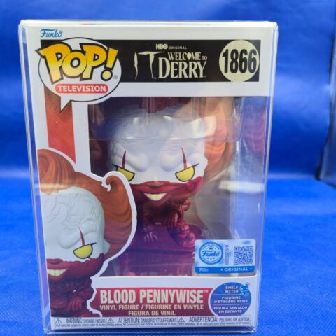 Funko Pop Blood Pennywise 1866 Welcome To Derry HBO Vinyl Figure w Protector for sale at Nostalgik Vibes