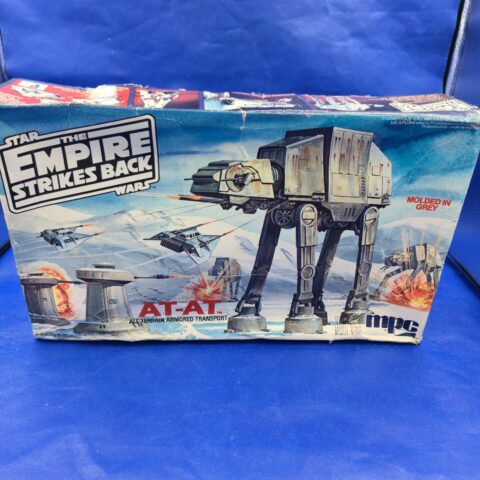 Star Wars AT-AT Model Kit MPC Empire Strikes Back 1981 Vintage Open Box for sale at Nostalgik Vibes