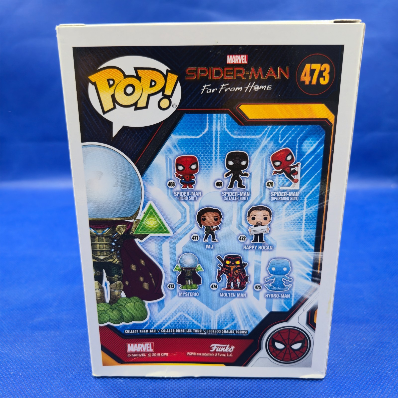 Funko POP! Mysterio 473 - Spider-man - GLOW in the Dark Walmart Exc Figure - NIB - back view