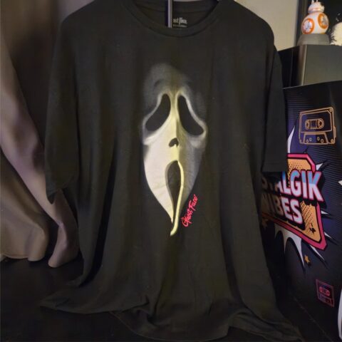 Ghost Face Scream T-Shirt 2XL Black Bioworld Horror Movie Graphic Tee Halloween for sale at Nostalgik Vibes