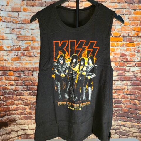KISS End Of The Road World Tour Tank Top Black Mens Large Rock Band Shirt for sale at Nostalgik Vibes