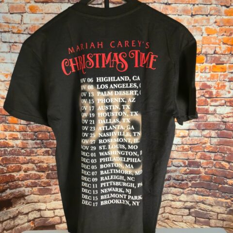 Mariah Carey Christmas Time Tour T Shirt Black M Holiday Concert Graphic for sale at Nostalgik Vibes