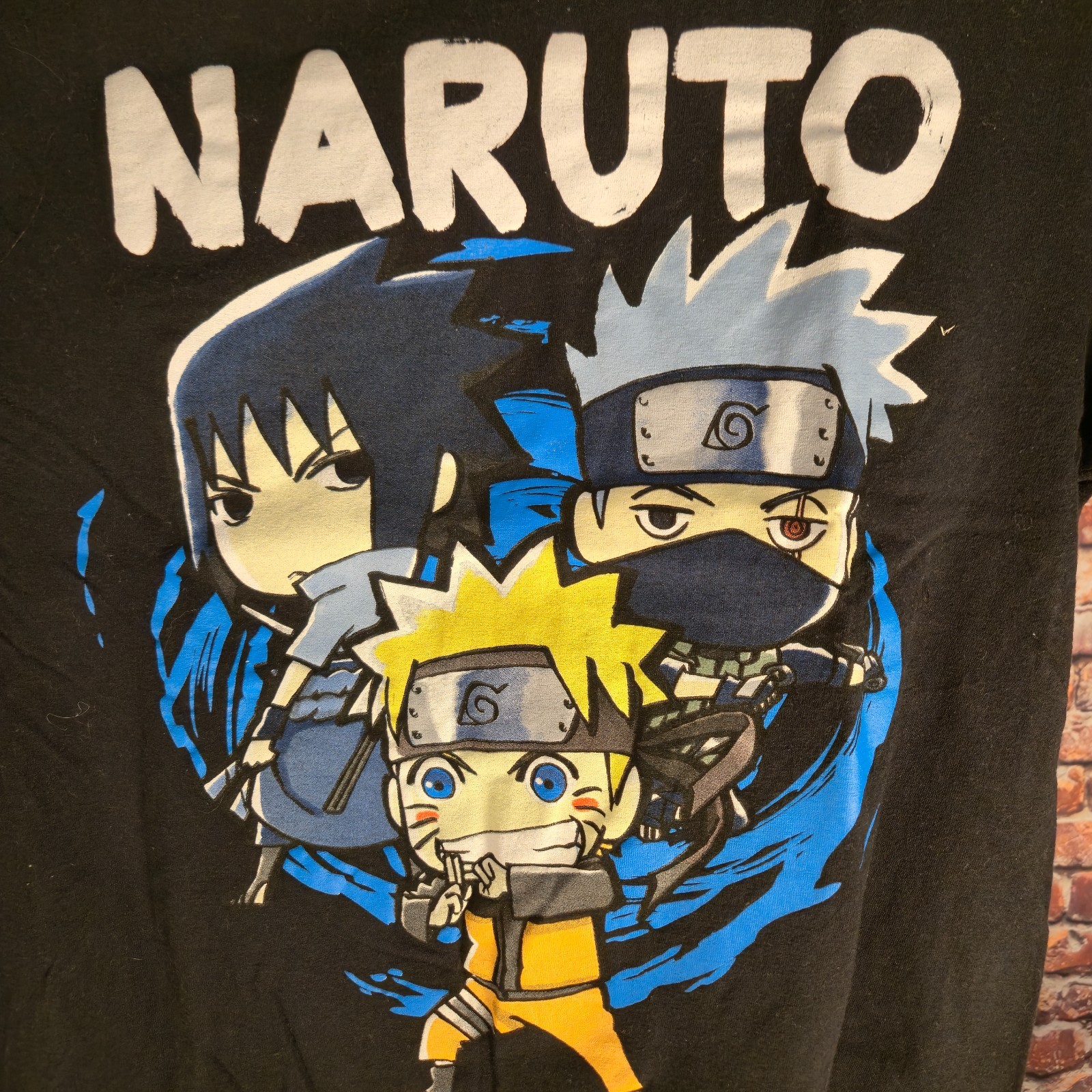Ripple Junction Naruto Shippuden Men's Black Graphic T-Shirt L Naruto Sasuke - detail view