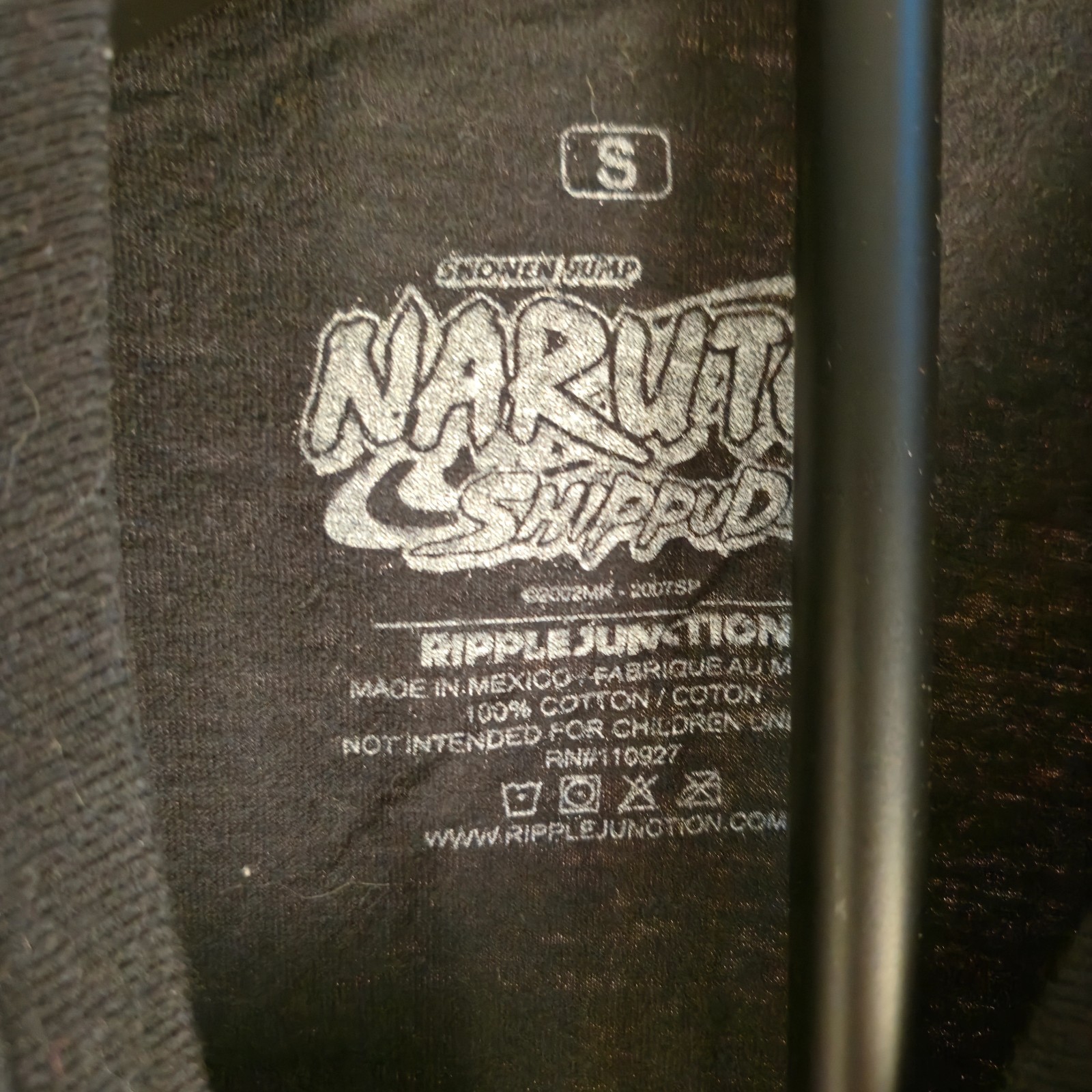 Ripple Junction Naruto Shippuden Men's Black Graphic T-Shirt L Naruto Sasuke - back view