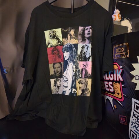 Taylor Swift The Eras Tour Concert T-Shirt 2XL Black Official Tour Dates Tee for sale at Nostalgik Vibes