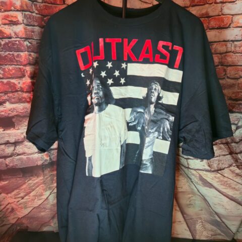 Outkast T-Shirt Mens 2XL Black Hip Hop Rap Duo Graphic Tee Andre 3000 Big Boi for sale at Nostalgik Vibes