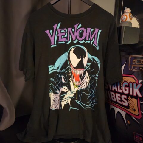 Marvel Venom Graphic T-Shirt Men’s XL Black Comic Book Tee Symbiote Print for sale at Nostalgik Vibes