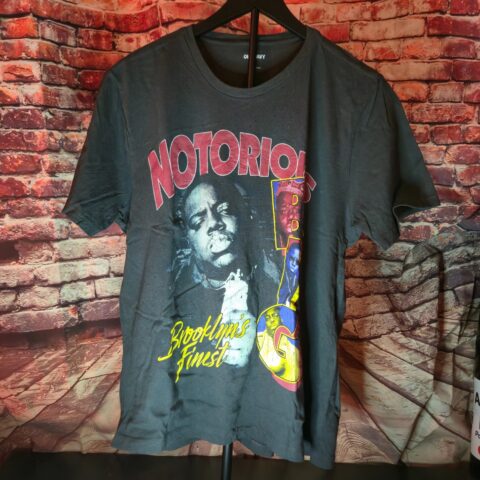 Notorious B.I.G. T-Shirt Mens Medium Black Brooklyn’s Finest Biggie Smalls Rap for sale at Nostalgik Vibes