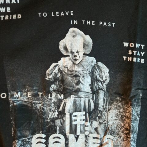 IT Chapter 2 Pennywise Horror Movie Graphic T Shirt Black Medium Stephen King for sale at Nostalgik Vibes