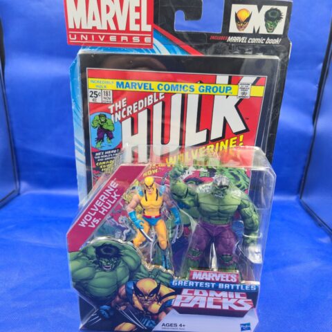 2011 Marvel Universe Greatest Battles Comic Pack – Wolverine vs Hulk Figure NEW for sale at Nostalgik Vibes
