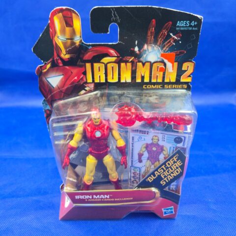 Iron Man 2 Comic Series Iron Man Figure Hasbro 3.75" Blast-Off Stand NEW for sale at Nostalgik Vibes