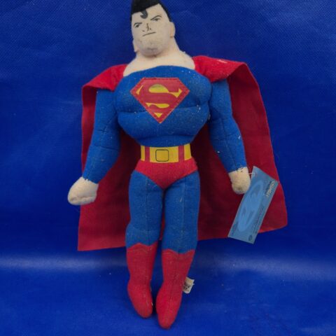 Superman Plush Toy Justice League DC Comics Stuffed Figure w/ Tag 12" Vintage for sale at Nostalgik Vibes