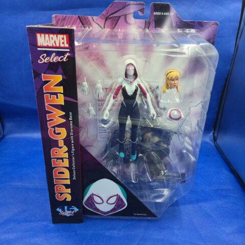 Marvel Select Spider-Gwen 7” Action Figure Diamond Select Toys w/ Diorama Base for sale at Nostalgik Vibes
