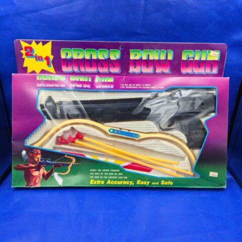 Vintage 1986 2-in-1 Cross Bow Gun Toy | Alex Trading | Taiwan | Sealed