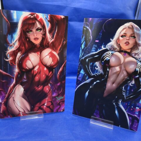 Mary Jane Carnage + Black Cat Venom Artist Alley PAIR Symbiote Marvel