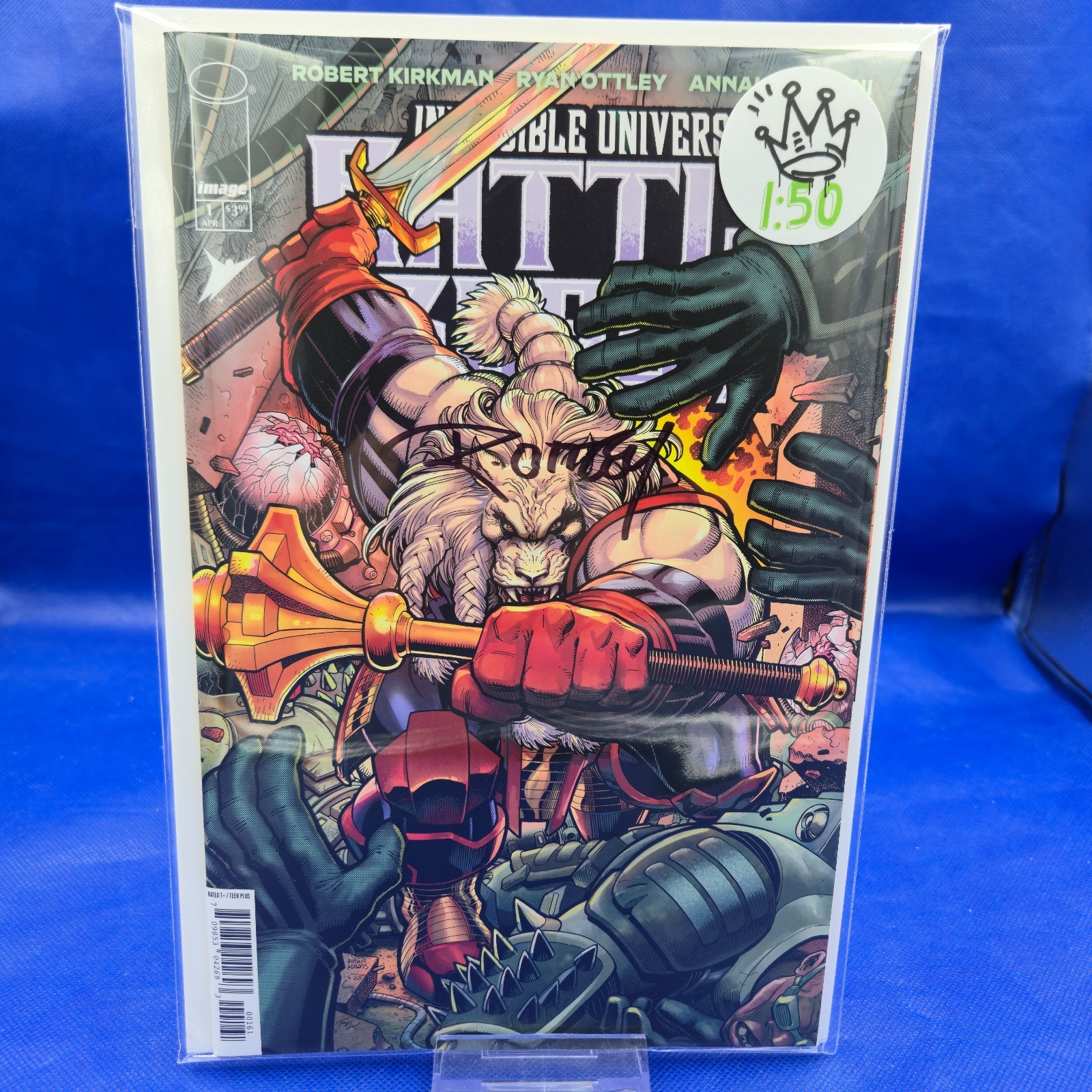 Battle Beast #1 – 1:50 Cover Signed By RYAN OTTLEY Comes With COA – NM