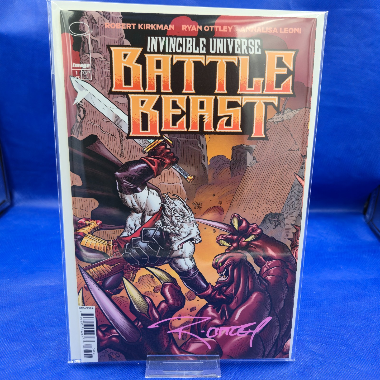 Battle Beast #1 1:10 Retailer Incentive Variant Signed Ryan Ottley NM COA Image