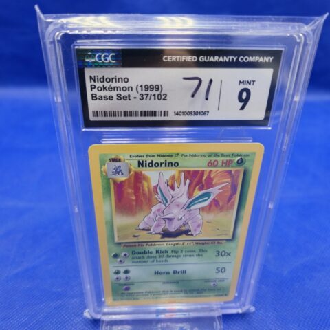 1999 Pokemon Base Set Nidorino 37/102 CGC 9 MINT