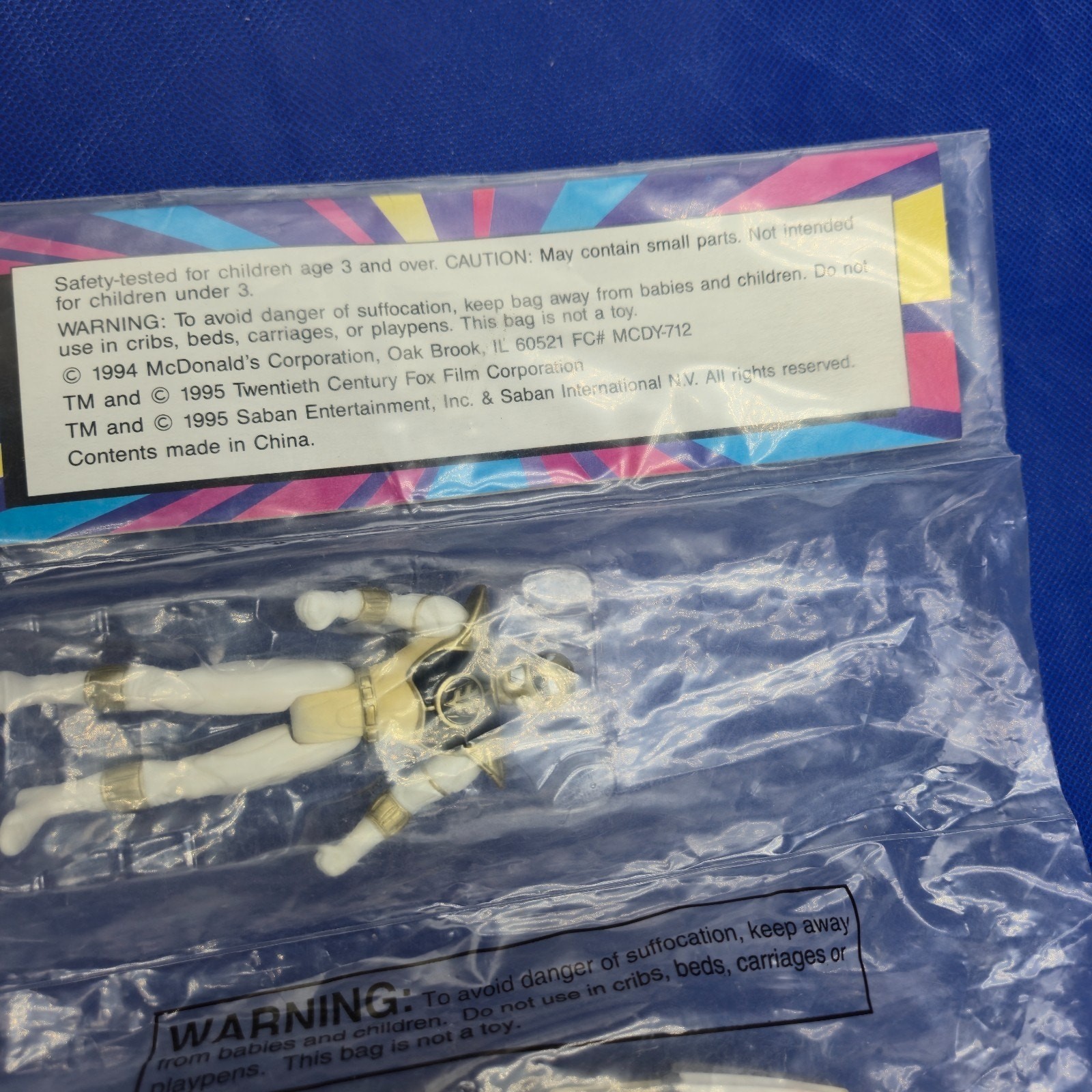 Sealed McDonald’s Power Rangers The Movie White Ranger with NinjaZord