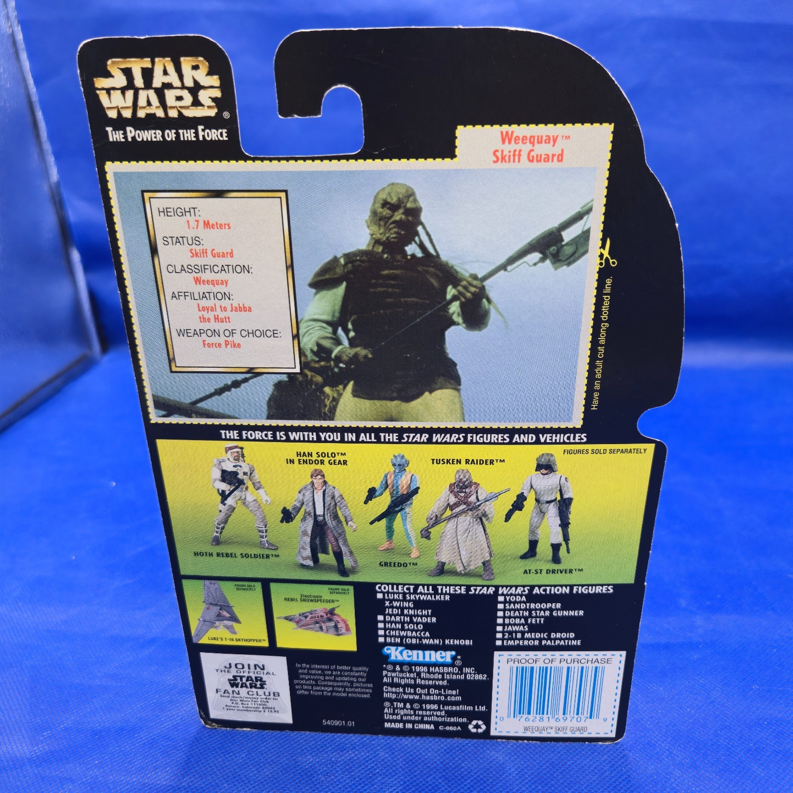 1997 Star Wars POTF Weequay Skiff Guard SEALED MOC Kenner Green Card Jabba