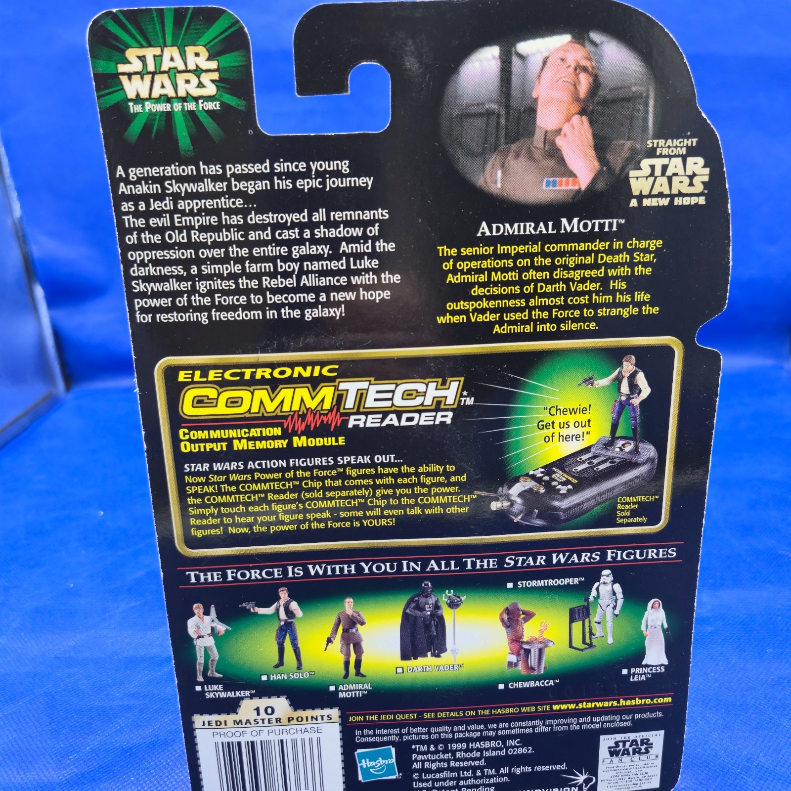1999 Star Wars Admiral Motti CommTech SEALED MOC HTF Imperial Officer Death Star