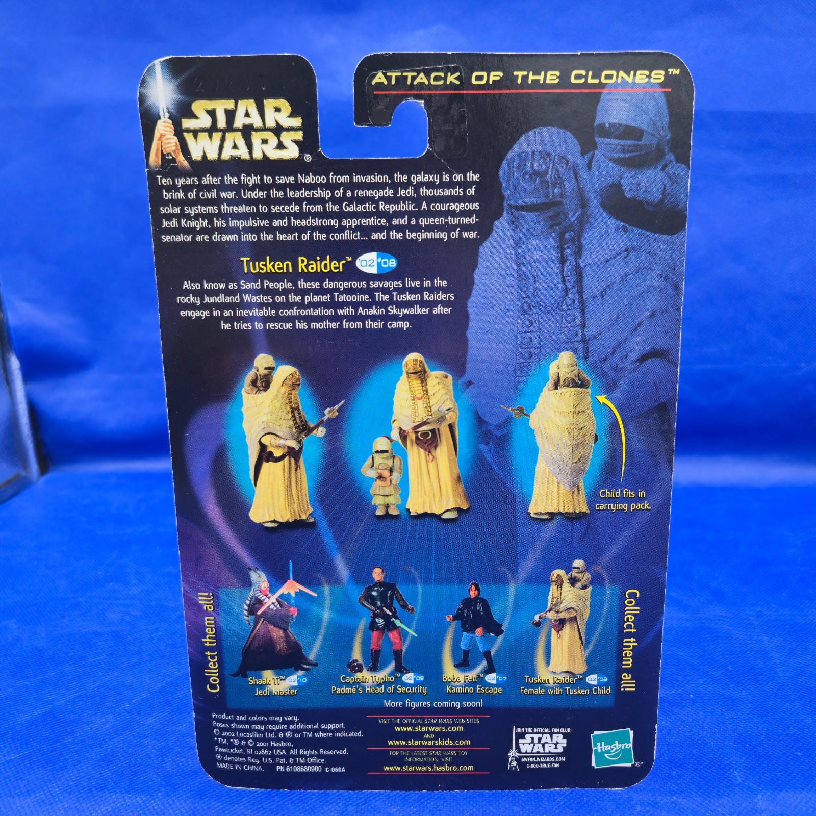 2002 Star Wars AOTC Tusken Raider Female with Tusken Child SEALED MOC Tatooine