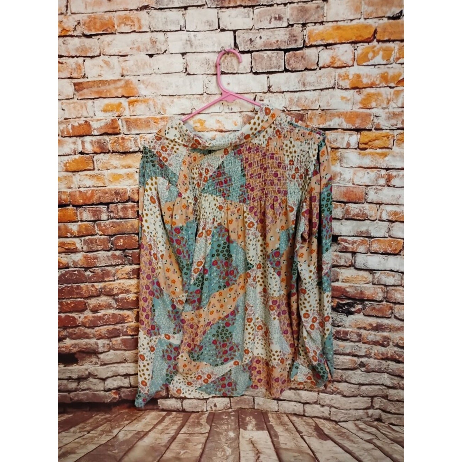 Rose + Olive Womens Medium Multicolor Top