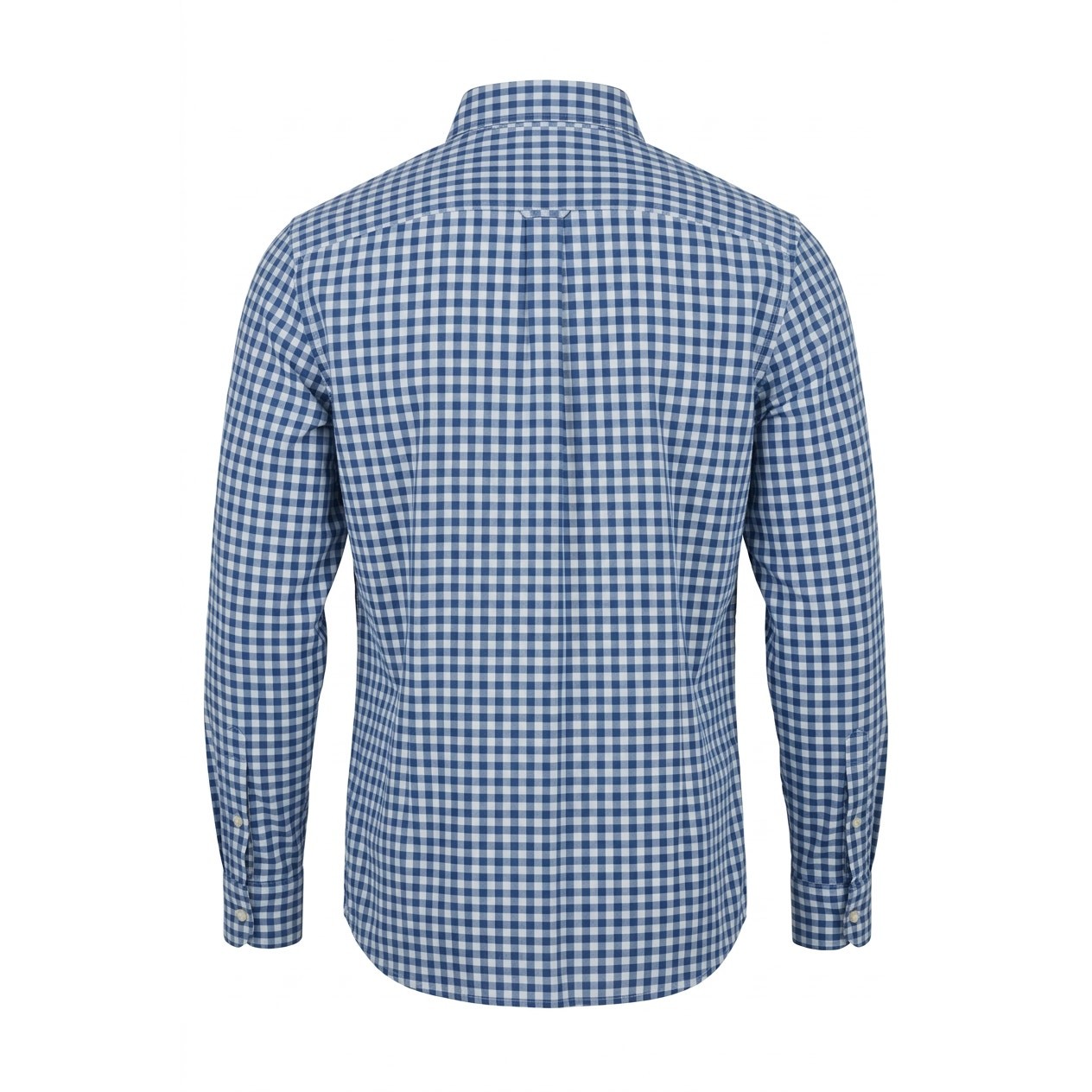 Nordstrom Mens Medium Blue Gingham Button Up Shirt Trim Fit