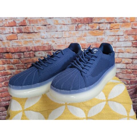 Toplife Design Men’s Knit Sneakers Size 10 Navy Blue Lightweight Casual Shoes