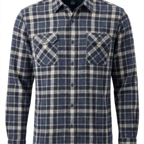 KUHL Flannel Shirt Mens XL Blue Plaid Long Sleeve Button Down Outdoor Camping