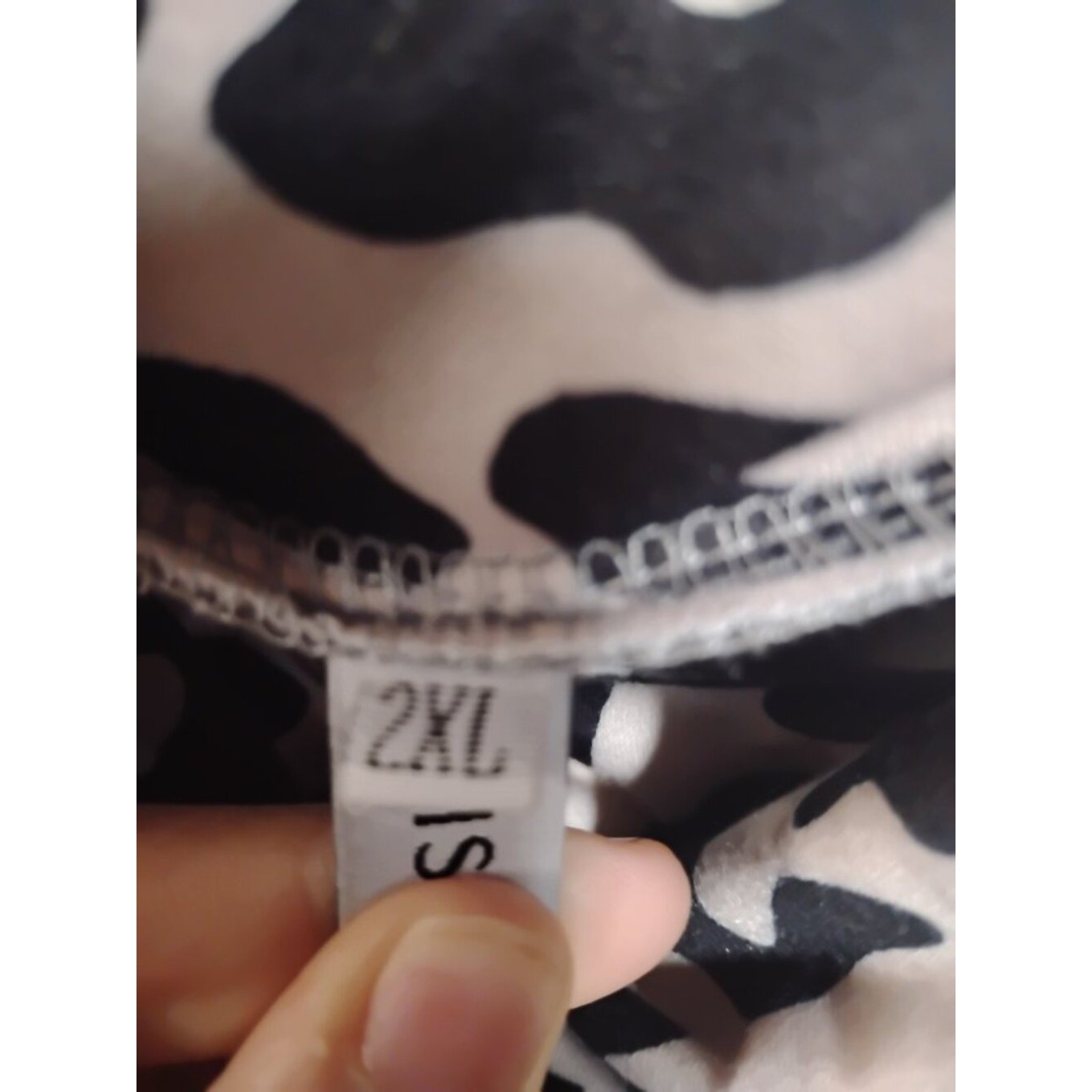 MISSLOOK Womens 2XL Grey Turtleneck Hoodie Cow Print