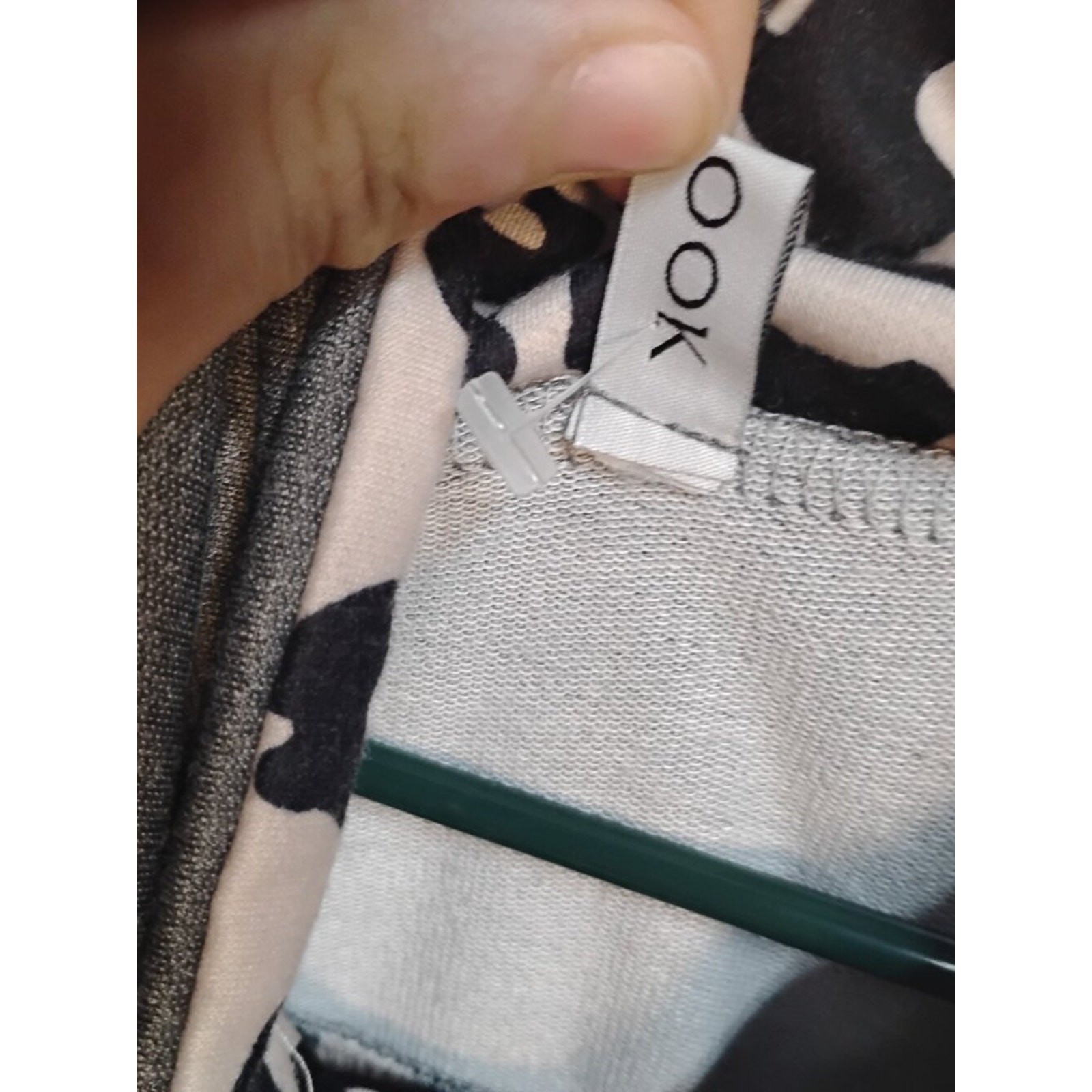MISSLOOK Womens 2XL Grey Turtleneck Hoodie Cow Print