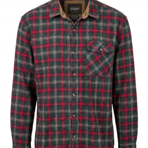 CQR Red/Cream/Black Plaid Flannel 2XL Shirt