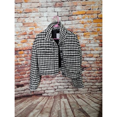 Avec Les Filles Womens Small Black White Houndstooth Jacket