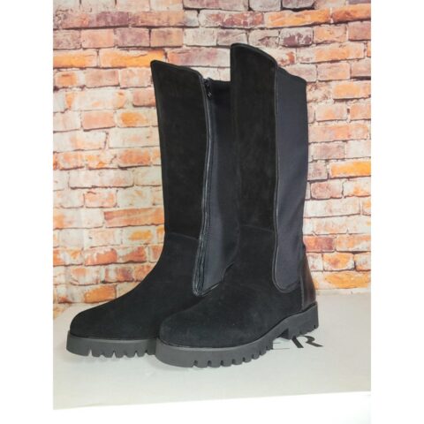 Donald J. Pliner Erwin Suede Tall Knee-High Boot Women Sz 6 Black NWB